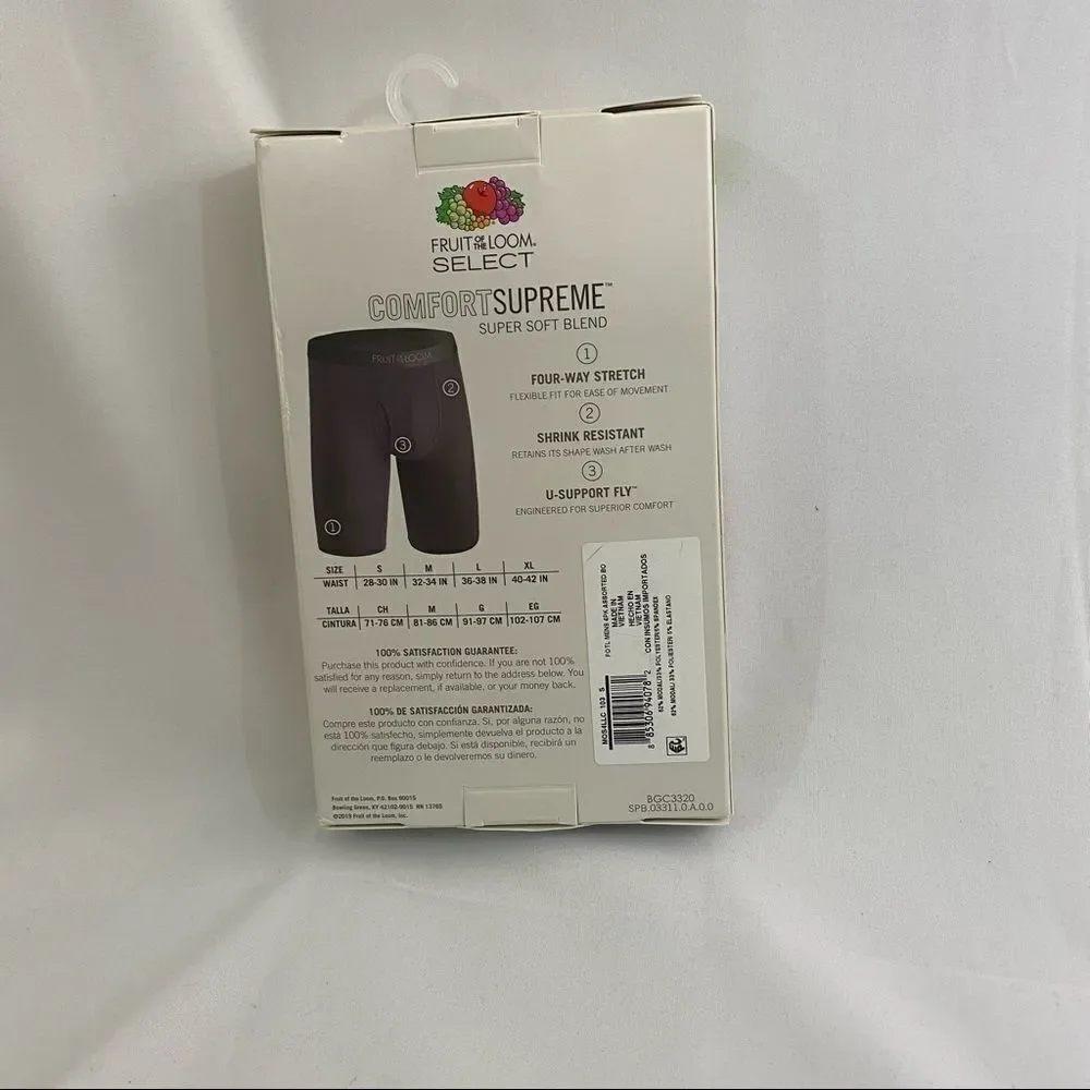Fruit of the Loom Men's Comfort Stretch Microfiber Long Leg Boxer Briefs